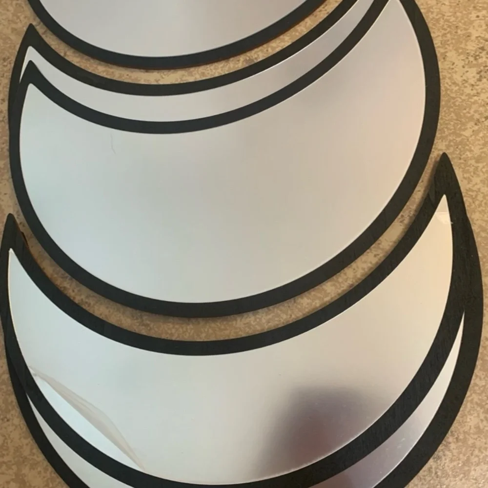 New! Moon Phase Mirror Set. Set of Five (5) Pieces.